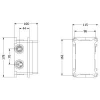 Pure Thermostatic Concealed Shower Valve Riser Rail Kit 