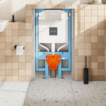 Essentials 1140mm High WC Pan Fixing Frame & Concealed Cistern