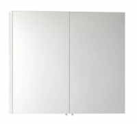 1000mm - Gloss White - Double Door Mirrored Bathroom Cabinet - Vitra