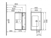 Burlington 65cm Matt White 2 Door Vanity Unit With Optional Basin