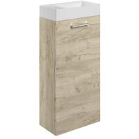 Vouille 410mm Floor Standing Basin Unit & Close Coupled Toilet Pack - Grey Gloss