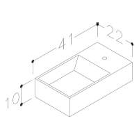 Vouille 410mm White Gloss Floor Standing 1 Door Basin Unit & Basin