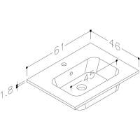 Vouille 610mm White Gloss Wall Hung 2 Drawer Basin Unit & Basin