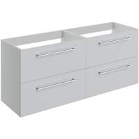 Vouille 1180mm Grey Gloss Wall Hung 4 Drawer Basin Unit Run (No Top)