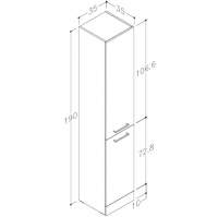 Campbell 300mm 2 Door Wall Hung Tall Unit - White Gloss