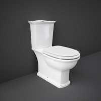 Washington Close Coupled Open Back Lever Flush WC with Soft Close Seat Black - RAK Ceramics 