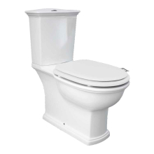 Washington Close Coupled Open Back Push Button Flush WC with Soft Close Seat White - RAK Ceramics