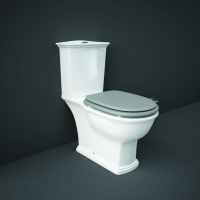 Washington Close Coupled Open Back Push Button Flush WC with Soft Close Seat Cappuccino - RAK Ceramics