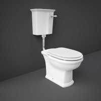 Washington High Level Cistern and WC with Soft Close Seat White - RAK Ceramics