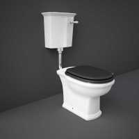 Washington Low Level Cistern and WC with Soft Close Seat Grey - RAK Ceramics 