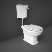Washington Low Level Cistern and WC with Soft Close Seat White - RAK Ceramics 