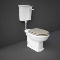 Washington Low Level Cistern and WC with Soft Close Seat Greige - RAK Ceramics 