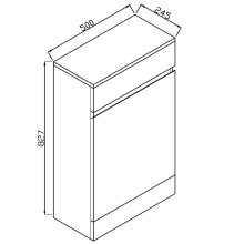 Scudo Waterguard 600mm Waterproof Gloss White Vanity Unit