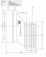 McAlpine Straight Flexible WC Connector 180 - 470mm - WC-F26R