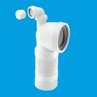 McAlpine 90 degree Flexible WC Connector with Universal Vent Boss - WC-CON8FV