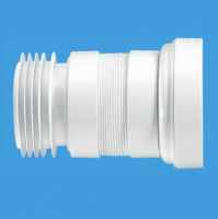 McAlpine Straight Flexible WC Connector - 170 - 410mm - WC-F26R