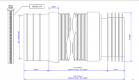 McAlpine Straight Flexible WC Connector Short 100mm to 160mm WC-F18R