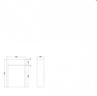 Jux Wall Hung 2 Drawer Basin Unit & White Basin 615mm - Matt Black & Glass