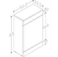 Bali 600mm WC Unit - Satin White Ash