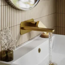 Nuie Revolution Matt Black Wall Mounted Basin Mixer