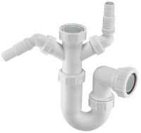 McAlpine WM11 Sink Trap with Twin Domestic appliance nozzels