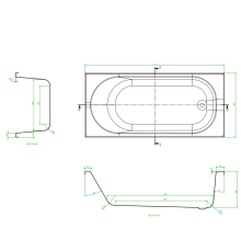Carron Delta 1700 x 700 Single Ended Bath - Carronite