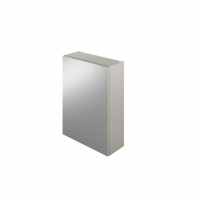 450mm Single Door Mirrored Bathroom Cabinet - White - The White Space