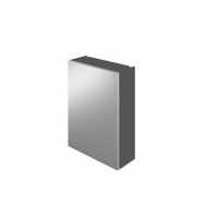 450mm Single Door Mirrored Bathroom Cabinet - Charcoal - The White Space