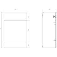 Scudo Muro 500 Gloss White WC Unit