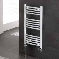 Wendover - White Curved Towel Rail - 600 x 400mm - Eastbrook