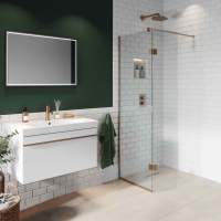 Abacus E Series Curved Wetroom Glass Screen - 1050mm