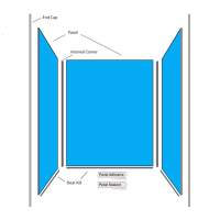 Wetwall Classic Three Sided Shower Kit - 900 x 900 x 900mm