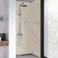 Multipanel Travertine Shower Panels