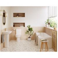 Polar White Bathroom Furniture Pack Inc Toilet Pan, Seat & Basin