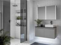 HiB Xenon 100 LED Bathroom Mirror Cabinet - 46250