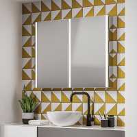 HiB Dimension 80 LED Bathroom Mirror Cabinet - 54700