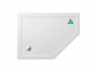 Zamori Anti-Slip Right Hand Pentangle Shower Tray - 1200 x 900 - Corner Waste - CLEARANCE