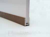 Wet Room 10mm Glass Recessed Channel 2000mm - Brushed Bronze