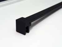 Wet Room 8mm Glass Recessed Channel 2000mm - Matt Black