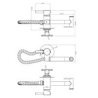 Sagittarius Deluxe Trigger Set With Hose Outlet -  Shataff Bidet Douche Shower Toilet Spray