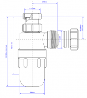 McAlpine 75mm Water Seal Bottle Trap with Multifit Outlet-A10