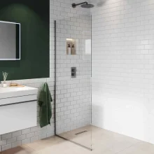 Abacus 10mm X Series Wetroom Glass Panel with Anthracite Profile