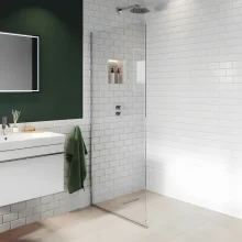 Abacus 10mm X Series Wetroom Glass Panel with Chrome Profile