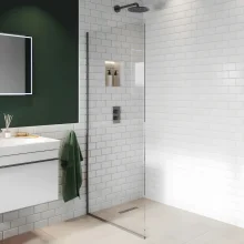 Abacus 8mm E Series Wetroom Panel with Anthracite Profile