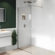 Abacus 8mm E Series Wetroom Panel with Matt Black Profile