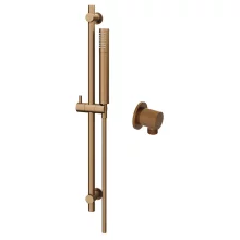 Abacus Brushed Bronze Riser Rail Kit with Round Outlet