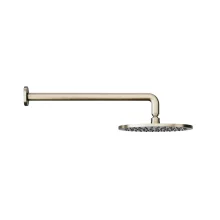 Abacus Brushed Nickel 250mm Round Shower Head and Wall Arm