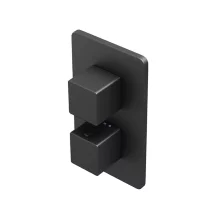 Abacus EZ Box 2.0 Black 1 Way Shower Valve with Square Handles