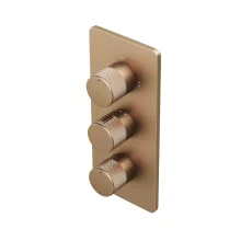 Abacus EZ Box 3.0 Brushed Bronze 3 Way Shower Valve with ISO Pro Handles