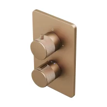 Abacus EZ Box 2.0 Brushed Bronze 1 Way Shower Valve with ISO Pro Handles